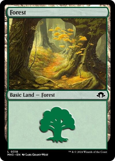 Forest 0318 (MH3) #318 Land (Lightly Played) Modern Horizons 3 Magic: The Gathering: 2024