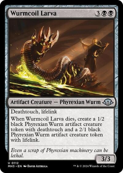 Wurmcoil Larva (MH3) #112 Uncommon (Lightly Played) Modern Horizons 3 Magic: The Gathering: 2024