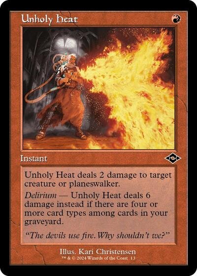 Unholy Heat Retro Frame (MH2) #13 Common (Lightly Played) Modern Horizons 2 Magic: The Gathering: 2021