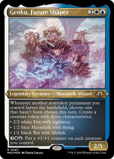 Genku Future Shaper Foil Etched (MH3) #487 Rare (Foil Lightly Played) Modern Horizons 3 Magic: The Gathering: 2024