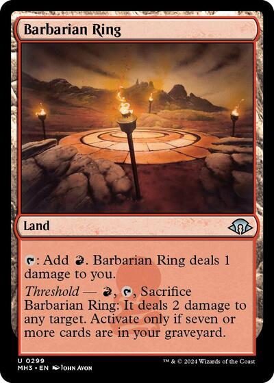 Barbarian Ring (MH3) #299 Uncommon (Lightly Played) Modern Horizons 3 Magic: The Gathering: 2024