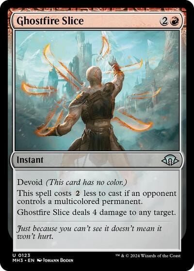 Ghostfire Slice (MH3) #123 Uncommon (Lightly Played) Modern Horizons 3 Magic: The Gathering: 2024