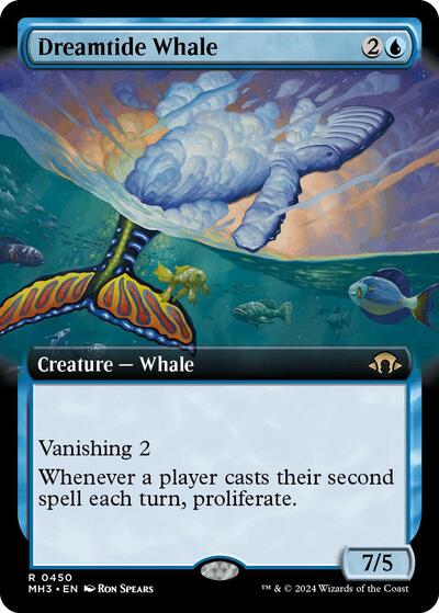 Dreamtide Whale Extended Art (MH3) #450 Rare (Lightly Played) Modern Horizons 3 Magic: The Gathering: 2024