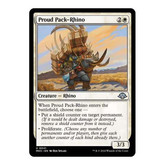 Proud Pack-Rhino (MH3) #41 Uncommon (Lightly Played) Modern Horizons 3 Magic: The Gathering: 2024