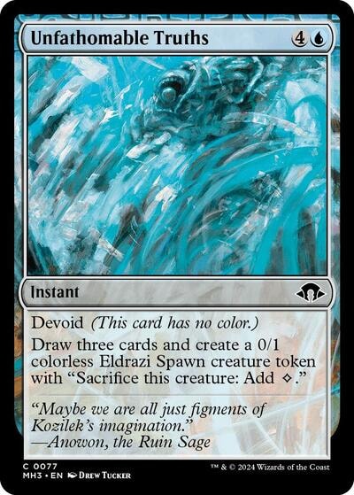 Unfathomable Truths (MH3) #77 Common (Lightly Played) Modern Horizons 3 Magic: The Gathering: 2024