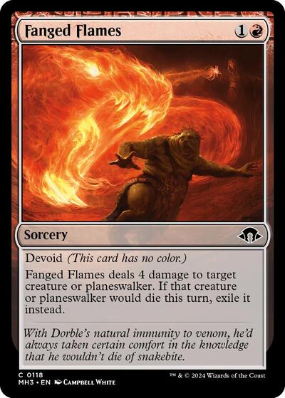 Fanged Flames (MH3) #118 Common (Lightly Played) Modern Horizons 3 Magic: The Gathering: 2024
