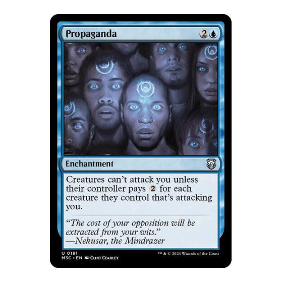 Propaganda (M3C) #191 Uncommon (Near Mint) Commander: Modern Horizons 3 Magic: The Gathering: 2024