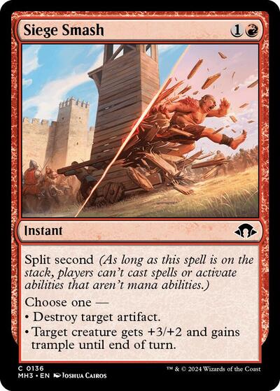 Siege Smash (MH3) #136 Common (Lightly Played) Modern Horizons 3 Magic: The Gathering: 2024