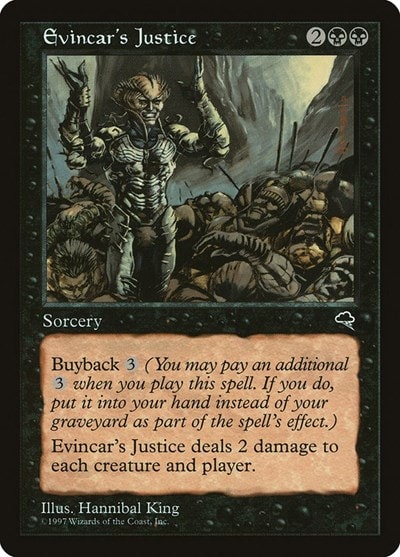 Evincar's Justice (TMP) #134 Common Tempest Magic: The Gathering: 1997