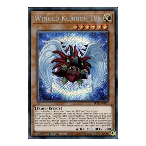 Winged Kuriboh LV6 (BLTR) #BLTR-EN001 Secret Rare (1st Edition Near Mint) Battles of Legend: Terminal Revenge YuGiOh: 2024