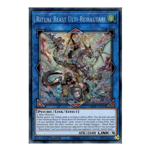 Ritual Beast Ulti-Reirautari (BLTR) #BLTR-EN019 Secret Rare (1st Edition Near Mint) Battles of Legend: Terminal Revenge YuGiOh: 2024