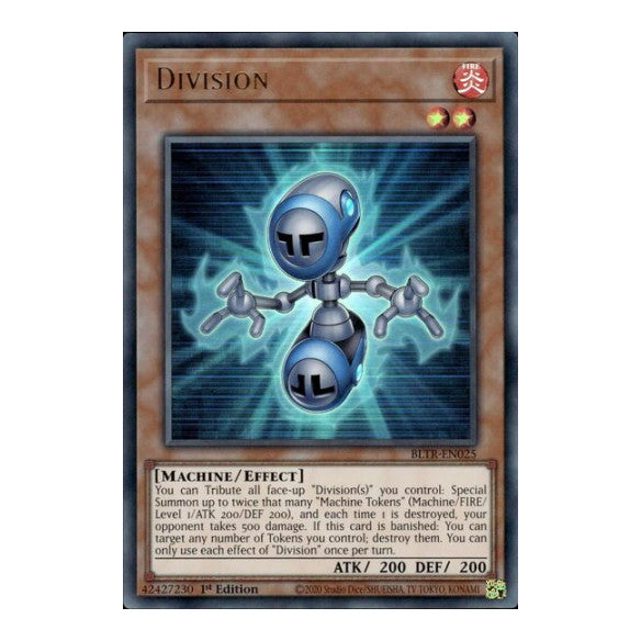 Division (BLTR) #BLTR-EN025 Ultra Rare (1st Edition Near Mint) Battles of Legend: Terminal Revenge YuGiOh: 2024