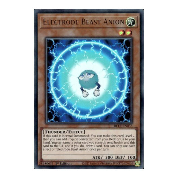 Electrode Beast Anion (BLTR) #BLTR-EN033 Ultra Rare (1st Edition Near Mint) Battles of Legend: Terminal Revenge YuGiOh: 2024