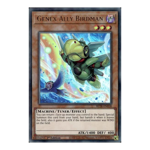 Genex Ally Birdman (Alternate Art) (BLTR) #BLTR-EN058 Ultra Rare (1st Edition Near Mint) Battles of Legend: Terminal Revenge YuGiOh: 2024