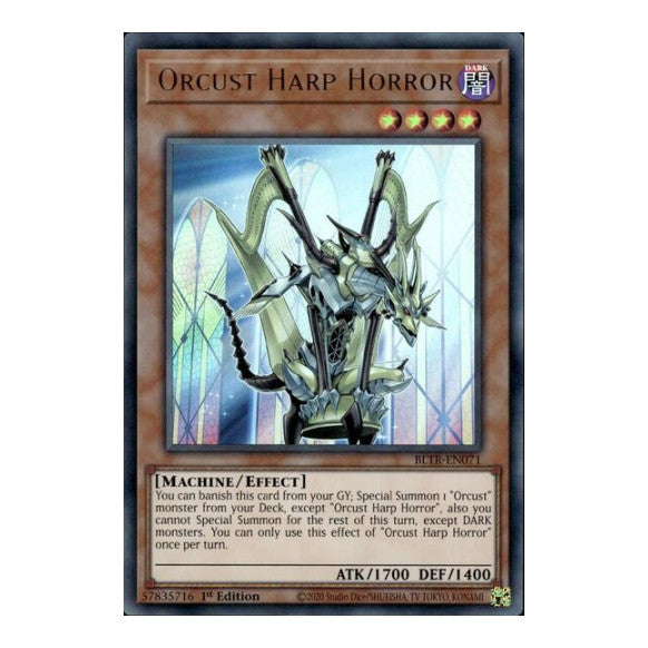 Orcust Harp Horror (BLTR) #BLTR-EN071 Ultra Rare (1st Edition Near Mint) Battles of Legend: Terminal Revenge YuGiOh: 2024