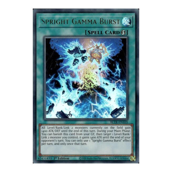Spright Gamma Burst (BLTR) #BLTR-EN105 Ultra Rare (1st Edition Near Mint) Battles of Legend: Terminal Revenge YuGiOh: 2024
