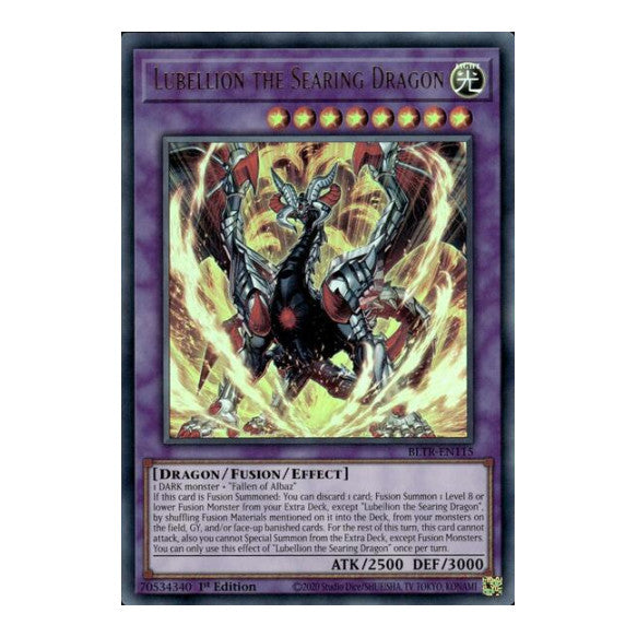 Lubellion the Searing Dragon (BLTR) #BLTR-EN115 Ultra Rare (1st Edition Near Mint) Battles of Legend: Terminal Revenge YuGiOh: 2024