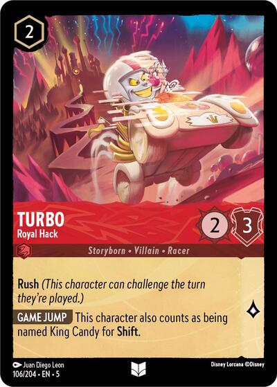 Turbo - Royal Hack (5) #106/204 Uncommon (Near Mint) Shimmering Skies Disney Lorcana: 2024