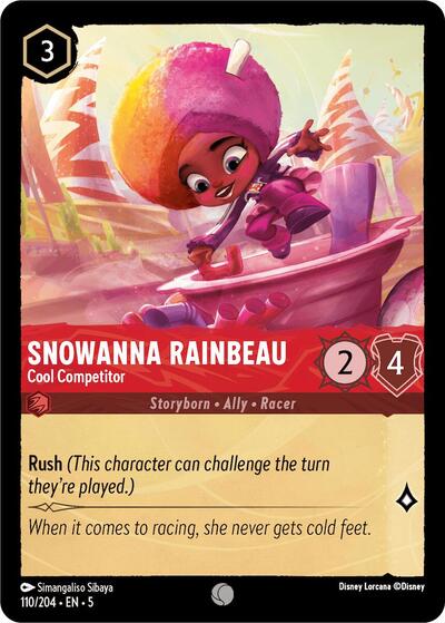 Snowanna Rainbeau - Cool Competitor (5) #110/204 Common (Near Mint) Shimmering Skies Disney Lorcana: 2024