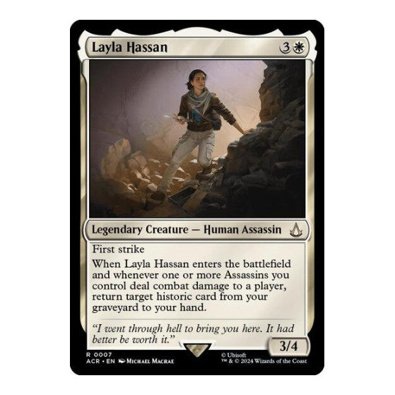 Layla Hassan (ACR) #7 Rare (Lightly Played) Universes Beyond: Assassin's Creed Magic: The Gathering: 2024