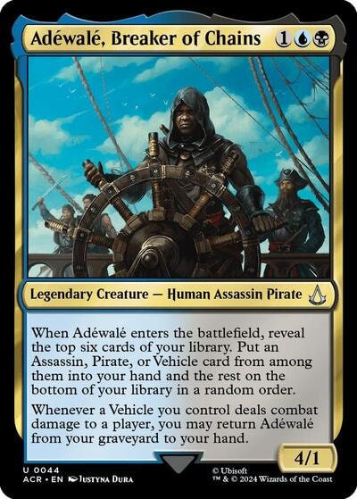 Adewale Breaker of Chains (ACR) #44 Uncommon (Moderately Played) Universes Beyond: Assassin's Creed Magic: The Gathering: 2024
