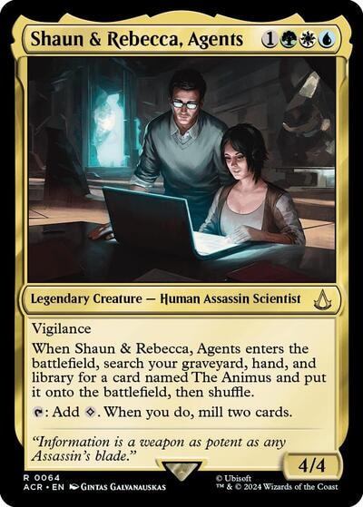 Shaun and Rebecca Agents (ACR) #64 Rare (Lightly Played) Universes Beyond: Assassin's Creed Magic: The Gathering: 2024