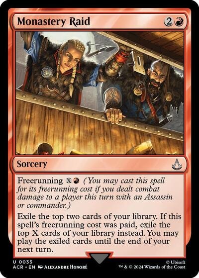 Monastery Raid (ACR) #35 Uncommon (Lightly Played) Universes Beyond: Assassin's Creed Magic: The Gathering: 2024