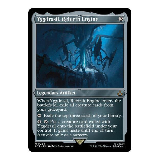 Yggdrasil Rebirth Engine Foil Etched (ACR) #264 Mythic Rare (Foil Lightly Played) Universes Beyond: Assassin's Creed Magic: The Gathering: 2024
