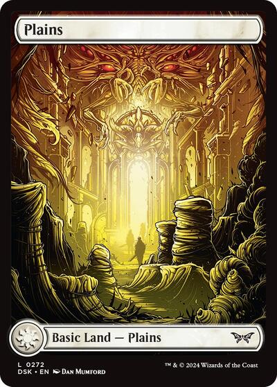 Plains 0272 Full Art (DSK) #272 Land (Foil Near Mint) Duskmourn: House of Horror Magic: 2024