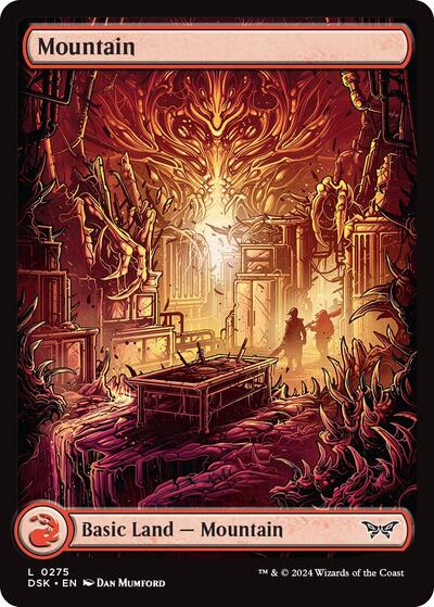 2024 Magic: Duskmourn: House of Horror (DSK) - Mountain 0275 Full Art (#275, Land)
