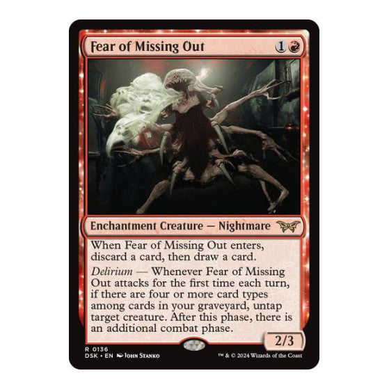 Fear of Missing Out (DSK) #136 Rare (Near Mint) Duskmourn: House of Horror Magic: The Gathering: 2024
