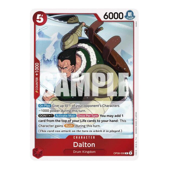 Dalton (OP08) #OP08-008 Rare Two Legends One Piece Card Game: 2024