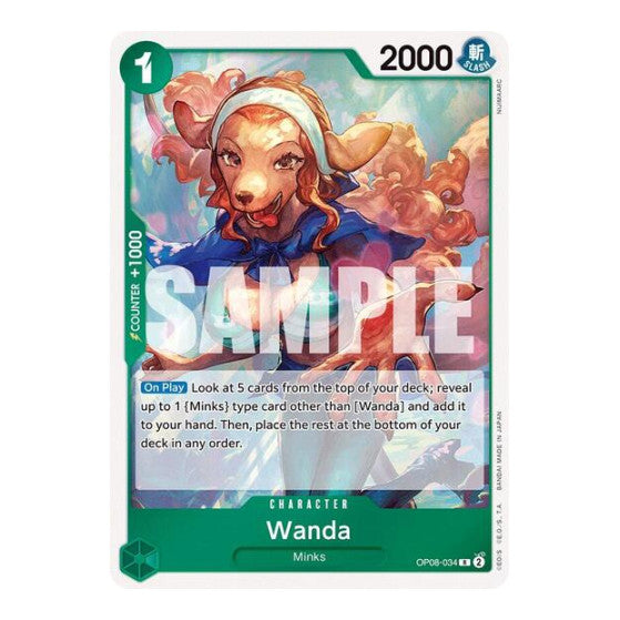 Wanda (OP08) #OP08-034 Rare Two Legends One Piece Card Game: 2024