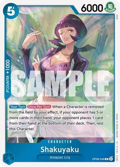 Shakuyaku (OP08) #OP08-046 Rare (Foil Lightly Played) Two Legends One Piece Card Game: 2024
