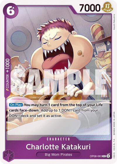Charlotte Katakuri (063) (OP08) #OP08-063 Rare (Foil Lightly Played) Two Legends One Piece Card Game: 2024