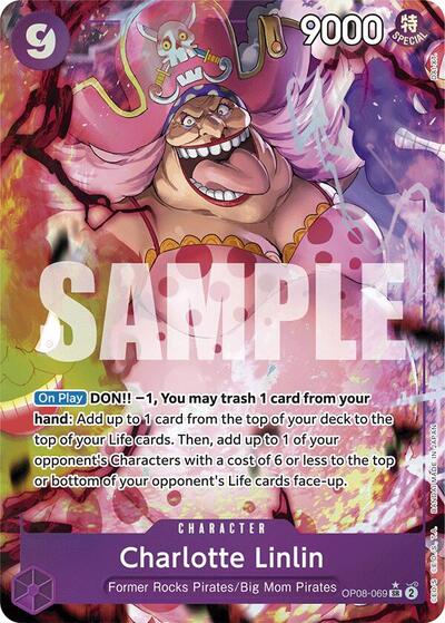 Charlotte Linlin Parallel (OP08) #OP08-069 Secret Rare (Foil Near Mint) Two Legends One Piece Card Game: 2024