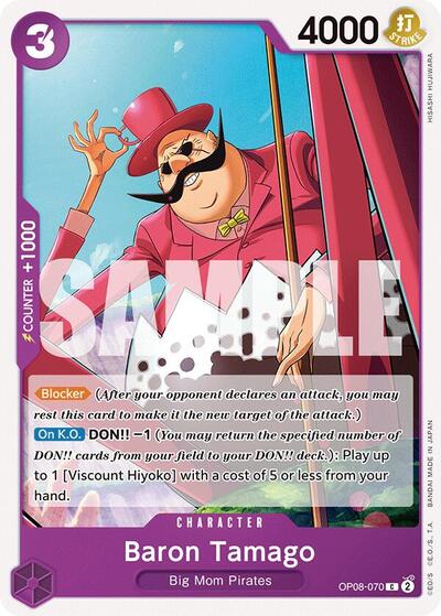 Baron Tamago (OP08) #OP08-070 Common (Near Mint) Two Legends One Piece Card Game: 2024