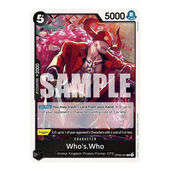 Who's.Who (OP08) #OP08-091 Rare Two Legends One Piece Card Game: 2024