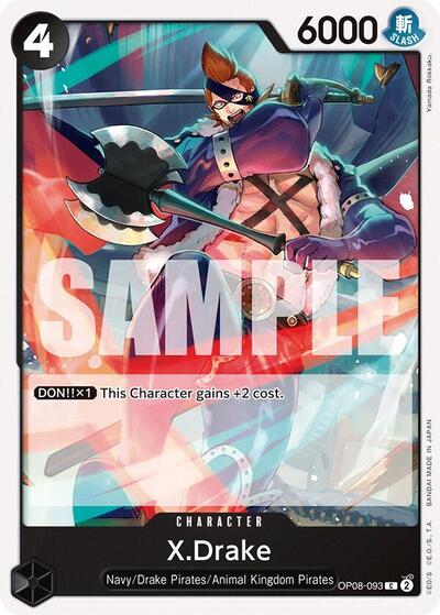 XDrake (OP08) #OP08-093 Common (Near Mint) Two Legends One Piece Card Game: 2024