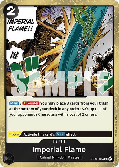 Imperial Flame (OP08) #OP08-094 Rare (Foil Near Mint) Two Legends One Piece Card Game: 2024