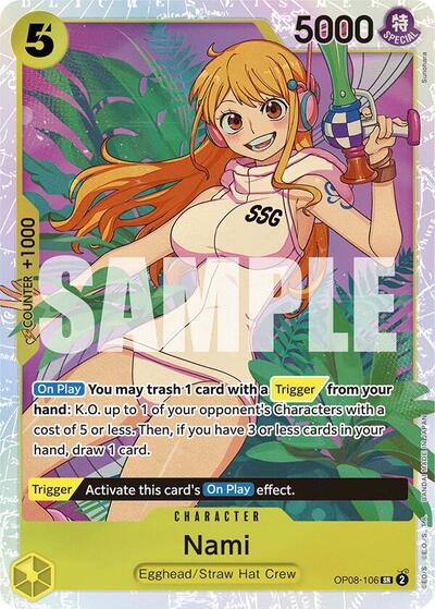 Nami (OP08) #OP08-106 Secret Rare (Foil Near Mint) Two Legends One Piece Card Game: 2024
