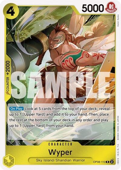 Wyper (OP08) #OP08-110 Rare (Foil Lightly Played) Two Legends One Piece Card Game: 2024