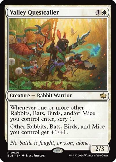 Valley Questcaller (BLB) #36 Rare (Lightly Played) Bloomburrow Magic: The Gathering: 2024