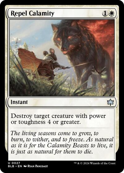Repel Calamity (BLB) #27 Uncommon (Lightly Played) Bloomburrow Magic: The Gathering: 2024
