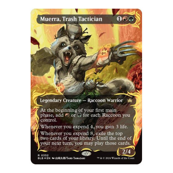 Muerra Trash Tactician Borderless Raised Foil (BLB) #352 Rare (Foil Near Mint) Bloomburrow Magic: The Gathering: 2024
