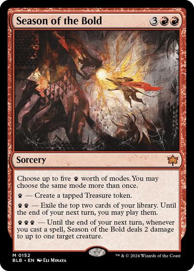 Season of the Bold (BLB) #152 Mythic Rare (Lightly Played) Bloomburrow Magic: The Gathering: 2024