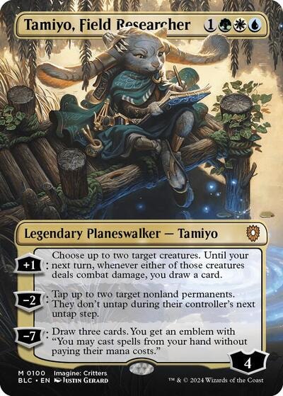 Tamiyo Field Researcher Borderless (BLC) #100 Mythic Rare (Lightly Played) Commander: Bloomburrow Magic: The Gathering: 2024