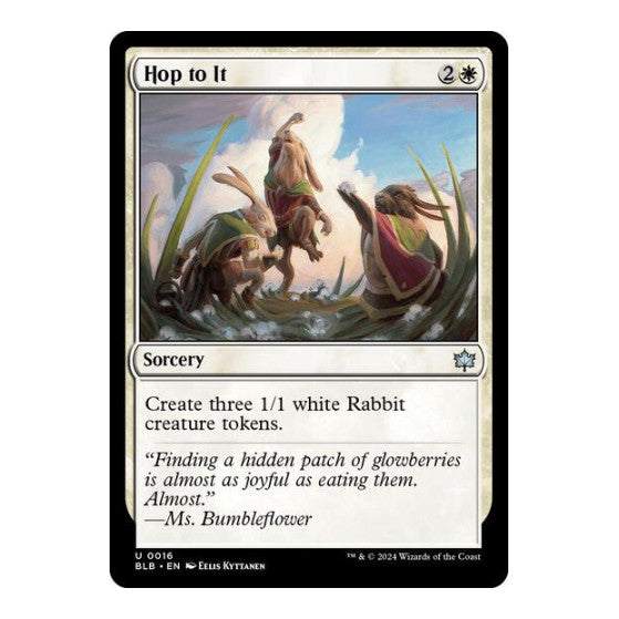 Hop to It (BLB) #16 Uncommon (Lightly Played) Bloomburrow Magic: The Gathering: 2024