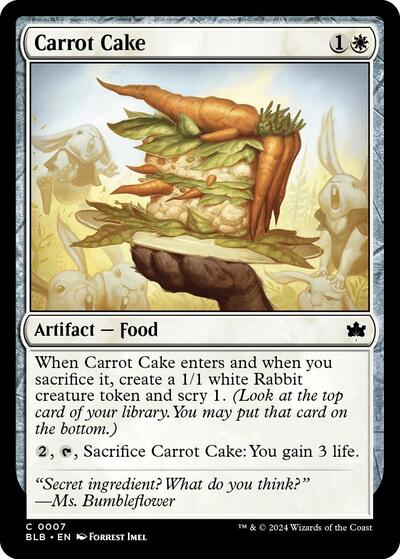 Carrot Cake (BLB) #7 Common (Lightly Played) Bloomburrow Magic: The Gathering: 2024