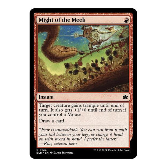 Might of the Meek (BLB) #144 Common Bloomburrow Magic: The Gathering: 2024